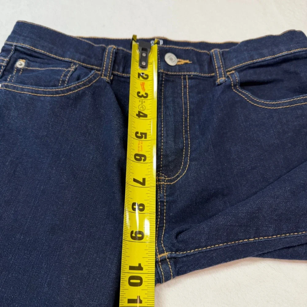 Gap‎ Straight Jeans Boys 16 Husky Blue Good Stretch Dark Wash 486881